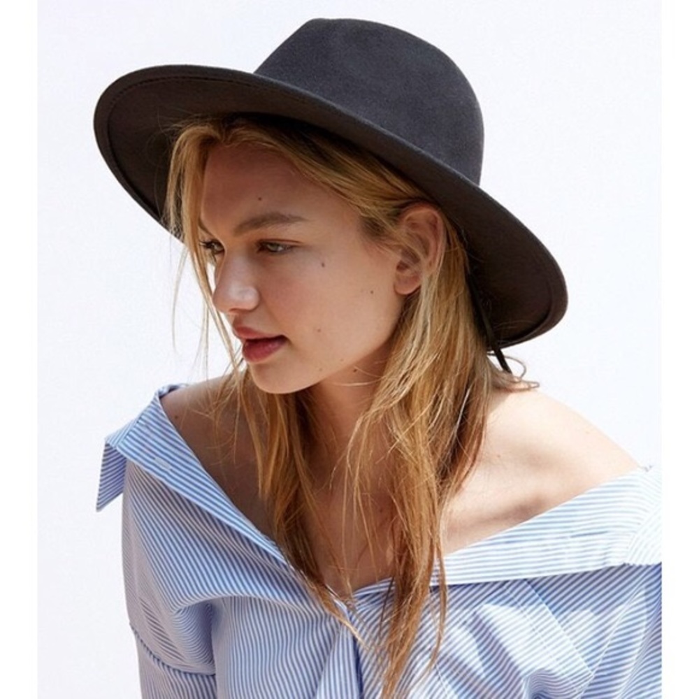Brixton Wide Brim Fedora Hat - size M